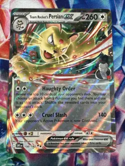 Pokemon TCG Team Rocket's Persian ex SV Destined Rivals DRI EN Card #150/182 - Image 1
