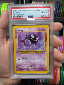 PSA 10 Gastly 65 Neo Destiny 1st Edition Pokemon Tcg Card Gem Mint Non-Holo - Image 2