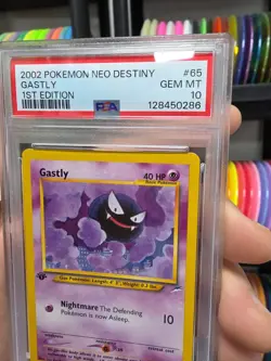 PSA 10 Gastly 65 Neo Destiny 1st Edition Pokemon Tcg Card Gem Mint Non-Holo - Image 5