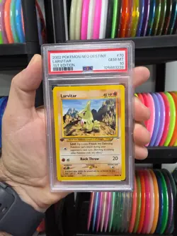 PSA 10 Larvitar #70 Neo Destiny 1st Edition Pokemon Tcg Card Gem Mint Non-Holo - Image 1