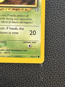 Pokemon TCG Shuckle Neo Genesis 1st Edition Common Card 72/111 - Image 4