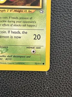 Pokemon TCG Shuckle Neo Genesis 1st Edition Common Card 72/111 - Image 5
