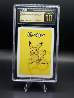 Pikachu CGC PRISTINE 10 JAPAN 2019 POKEMON Old Maid Playing Card - Image 1