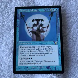 Decree of Silence Scourge ~ UNPLAYED NM/MT ~ Blue Rare MtG Magic The Gathering - Image 1