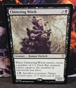 magic the gathering - Chittering Witch - Creature - Human Warlock - Rare - Rat - Image 1