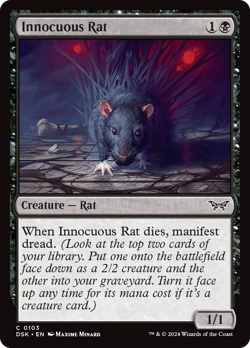 Innocuous Rat [Duskmourn: House of Horror] Magic MTG - Image 1