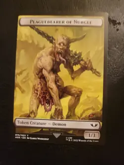 MTG Magic Astartes Warrior Plaguebearer of Nurgle Double-sided Token LP/NM - Image 1