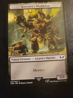 MTG Magic Astartes Warrior Plaguebearer of Nurgle Double-sided Token LP/NM - Image 2