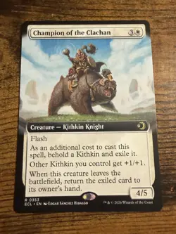 MTG Lorwyn Eclipsed Extended Art Champion of the Clachan - Image 1