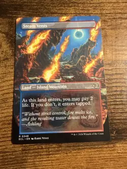 MTG Lorwyn Eclipsed Borderless Dual Side Shock Land Steam Vents - Image 2