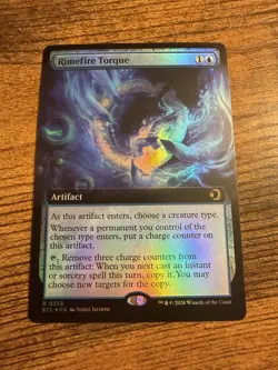 MTG Lorwyn Eclipsed Extended Art FOIL Rimefire Torque - Image 1