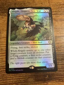 MTG Lorwyn Eclipsed FOIL Abigale, Eloquent First-Year - Image 1