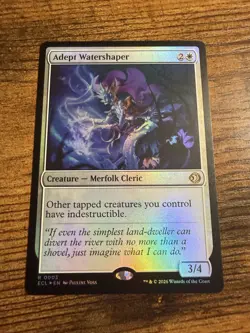 MTG Lorwyn Eclipsed FOIL Adept Watershaper - Image 1
