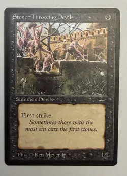 Mtg Stone Throwing Arabian Nights (dark symbol) LP - Image 1