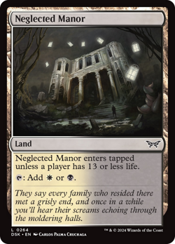 Neglected Manor [Duskmourn: House of Horror] Magic MTG - Image 1