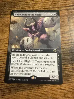 MTG Lorwyn Eclipsed Extended Art Champion of the Weird - Image 1