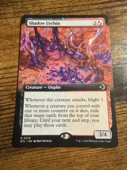 MTG Lorwyn Eclipsed Extended Art Shadow Urchin - Image 1