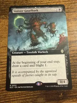 MTG Lorwyn Eclipsed Extended Art Sinister Gnarlbark - Image 1