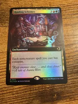 MTG Lorwyn Eclipsed Extended Art FOIL Raiding Schemes - Image 1