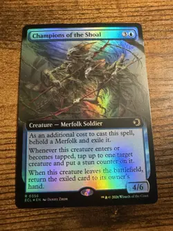 MTG Lorwyn Eclipsed Extended Art FOIL Champions of the Shoal - Image 1