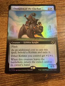 MTG Lorwyn Eclipsed Extended Art FOIL Champion of the Clachan - Image 1