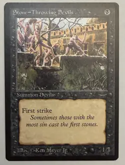 Mtg Arabian Nights Stone throwing (light Symbol) LP - Image 1