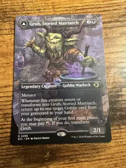 MTG Lorwyn Eclipsed Rare Borderless Grub Storied Matriarch Grub Notorious Auntie - Image 1