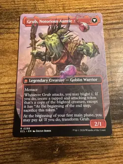 MTG Lorwyn Eclipsed Rare Borderless Grub Storied Matriarch Grub Notorious Auntie - Image 2