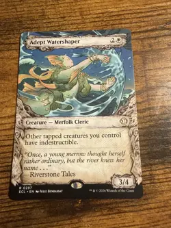 MTG Lorwyn Eclipsed Rare Showcase Adept Watershaper - Image 1