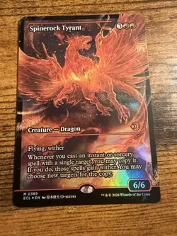 MTG Lorwyn Eclipsed SHOWCASE FOIL Spinerock Tyrant - Image 1