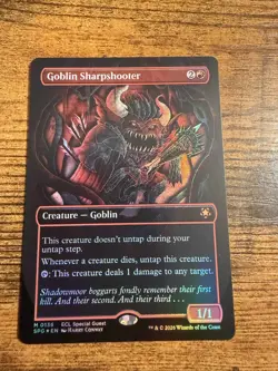MTG Lorwyn Eclipsed Borderless Special Guest FOIL Goblin Sharpshooter - Image 1