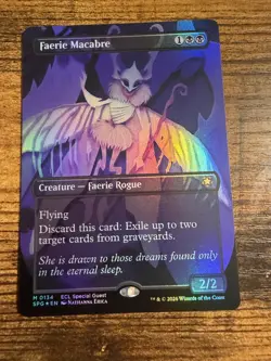 MTG Lorwyn Eclipsed Borderless Special Guest FOIL Faerie Macabre - Image 1