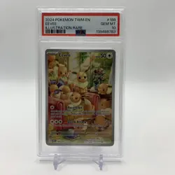 Pokemon TCG Eevee 188/167 IR Twilight Masquerade 2024 Rare PSA 10 Gem Mint - Image 1