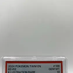 Pokemon TCG Eevee 188/167 IR Twilight Masquerade 2024 Rare PSA 10 Gem Mint - Image 2