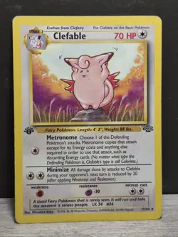 Clefable 1st Edition 17/64 Jungle Non-Holo Rare Pokemon Card - Image 1