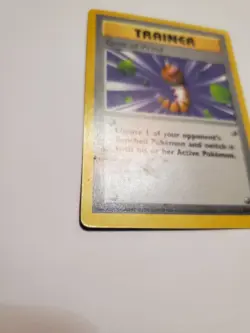 Gust of Wind SHADOWLESS Base Set Pokemon Card 93/102 WotC 1999 Vintage TCG DMG - Image 2