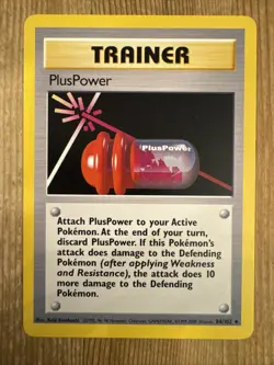 Plus Power Pokemon Trainer Base Set 4th Print 1999-2000 UK Uncommon 84/102 LP - Image 1