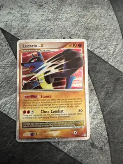 Pokemon TCG Lucario LV.X Holofoil Card Mysterious Treasures 122/123 - Image 1