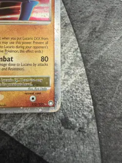 Pokemon TCG Lucario LV.X Holofoil Card Mysterious Treasures 122/123 - Image 2