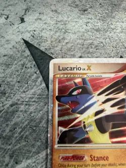 Pokemon TCG Lucario LV.X Holofoil Card Mysterious Treasures 122/123 - Image 4