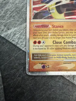 Pokemon TCG Lucario LV.X Holofoil Card Mysterious Treasures 122/123 - Image 5