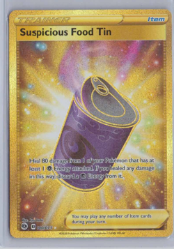 2020 Pokemon Champions Path Suspicious Food Tin (Secret) Rare Full Art Holo80/73 - Image 1