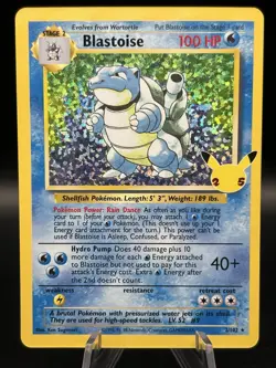 Blastoise 2/102 Celebrations: Classic Collection Holo Pokemon TCG - Image 1