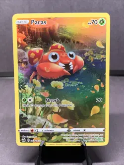 Pokemon TCG Paras GG32/GG70 Crown Zenith: Galarian Gallery Full Art Holo NM/M - Image 1
