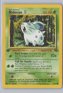 1999 Pokemon Jungle Set 1st Edition Nidoran #57/64 Common - Image 1