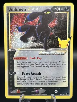 Umbreon Star Celebrations: C #17 (2021) Classic Collection Holo Pokemon TCG - Image 1