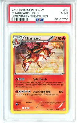 PSA MINT 9 Pokemon TCG Charizard 19/113 Legendary Treasures Holo Rare (2013) - Image 1