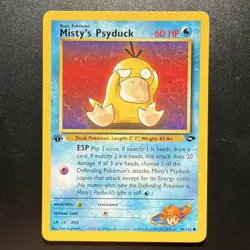 Misty's Psyduck 90/132 Common - Gym Challenge - 1st Edition - Pokemon WOTC - Image 1
