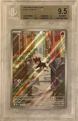 Litleo 139/132 Me01: Mega Evolution Holo BGS 9.5 Pokemon GRADED - Image 1