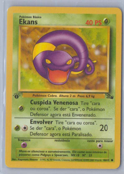 1999 Pokemon Fossil Set 1st Edition Ekans 46/62 Common Portuguese - Image 1